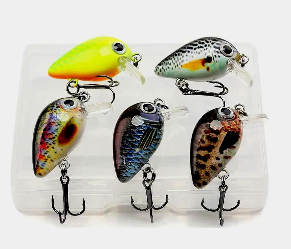 5 pc 1 1/4 in crankbait (set B)